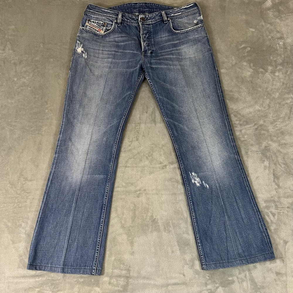 Vintage Diesel Zathan Jeans Mens 36x31 Wash 00772 Bootcut Selvedge Denim 2006